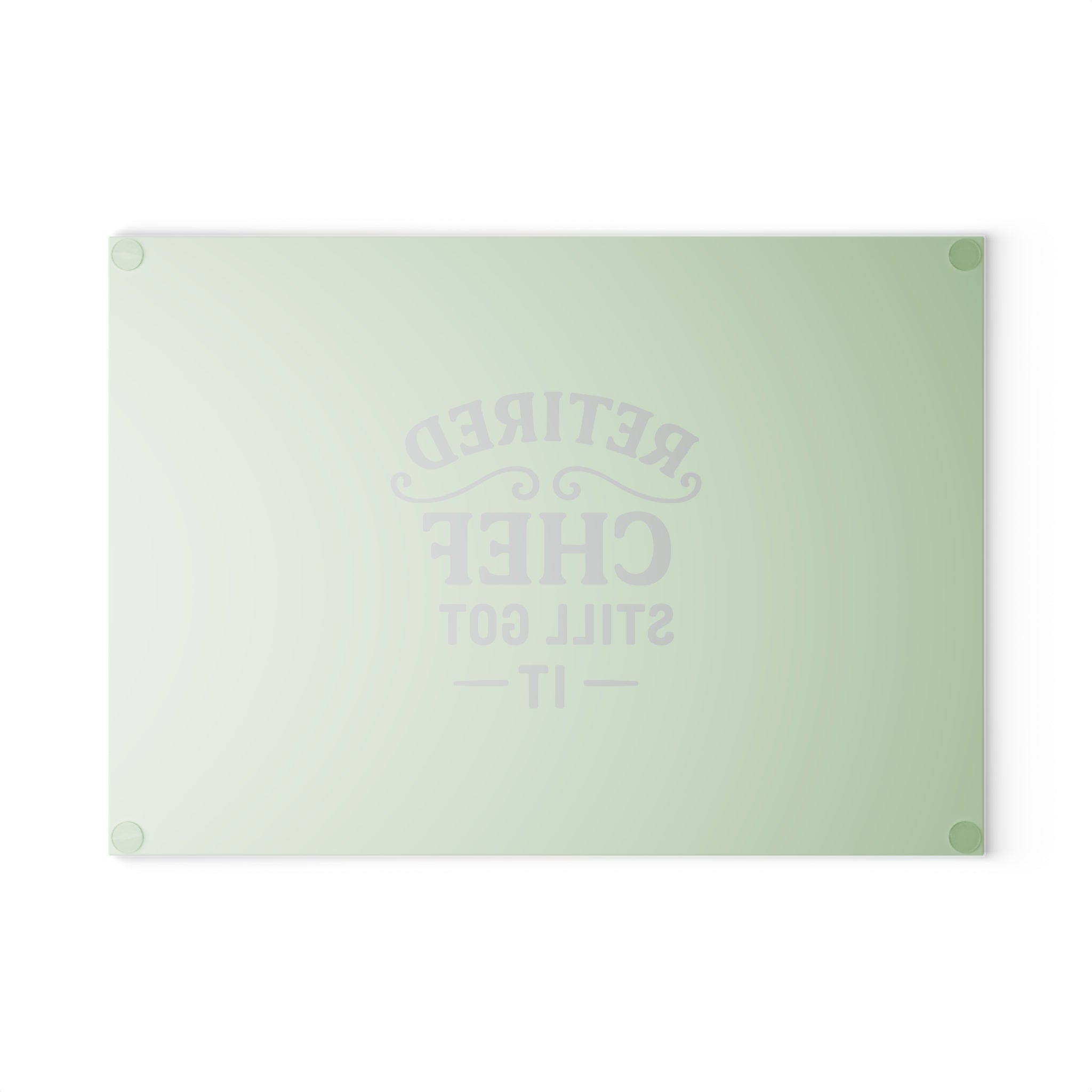 Retired Chef Glass Cutting Board | Unique Kitchen Gift, Culinary Decor, Chef Appreciation, Housewarming Present, Cooking Essential