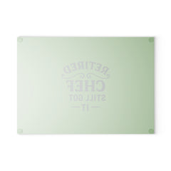 Retired Chef Glass Cutting Board | Unique Kitchen Gift, Culinary Decor, Chef Appreciation, Housewarming Present, Cooking Essential