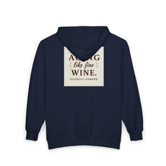 Aging Like Fine Wine Hoodie - Unisex Hooded Sweatshirt for Seniors
