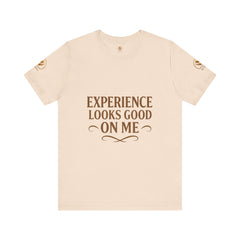 Senior Unisex Tee - 'Experience Looks Good' Cotton Short Sleeve