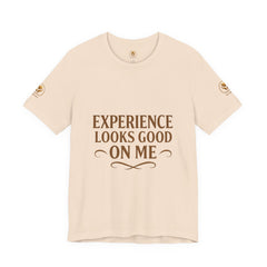 Senior Unisex Tee - 'Experience Looks Good' Cotton Short Sleeve