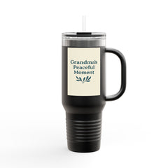 Grandma's Peaceful Moment Insulated Travel Mug | 40oz for Coffee Lovers, Eco-Friendly, Personalized Gift, Perfect for Holidays, Travel