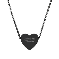 Heart Necklace — Engraved Heart Pendant Necklace I Valentine's Day Special for Her