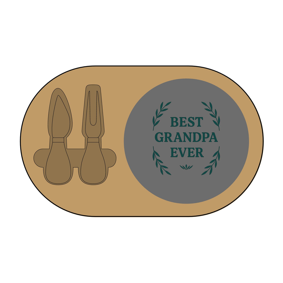 Engraved Charcuterie Board - Best Grandpa Ever Gift, Personalized Cutting Board, Grandfather Present, Custom Serving Platter, Family