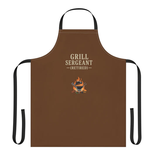 Retired Grill Sergeant Apron - Fun Cooking Gift, BBQ Accessories, Chef's Apron, Father's Day, Retirement Gift, Kitchen Essentials
