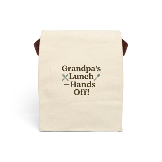 Grandpa's Lunch Canvas Bag, Fun Lunch Tote, Eco-Friendly Lunch Bag, Gift for Grandpa, Unique Kitchen Accessory