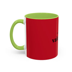 Valentine "Will You Be My Valentine?" Accent Coffee Mug — Red & Black Romantic Gift (11/15oz)