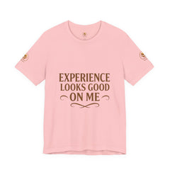Senior Unisex Tee - 'Experience Looks Good' Cotton Short Sleeve