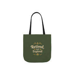 “Retired, Not Expired” – Vibrant Canvas Tote Bag for Stylish Women Over 50