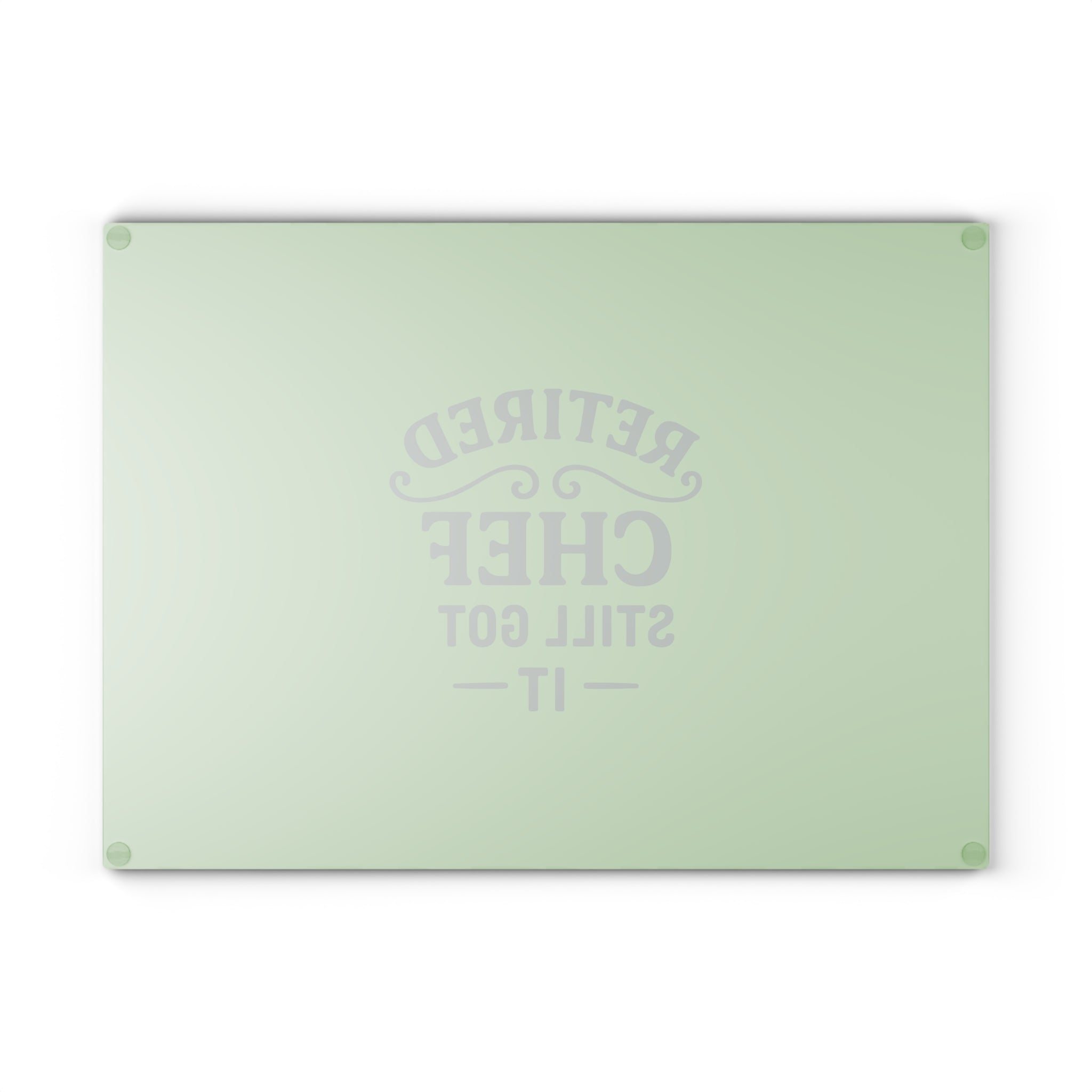 Retired Chef Glass Cutting Board | Unique Kitchen Gift, Culinary Decor, Chef Appreciation, Housewarming Present, Cooking Essential