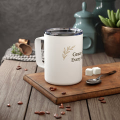 Insulated Coffee Mug, Grace in Every Sip – Perfect for Gifts, Home, Office, Travel, Tea Lovers