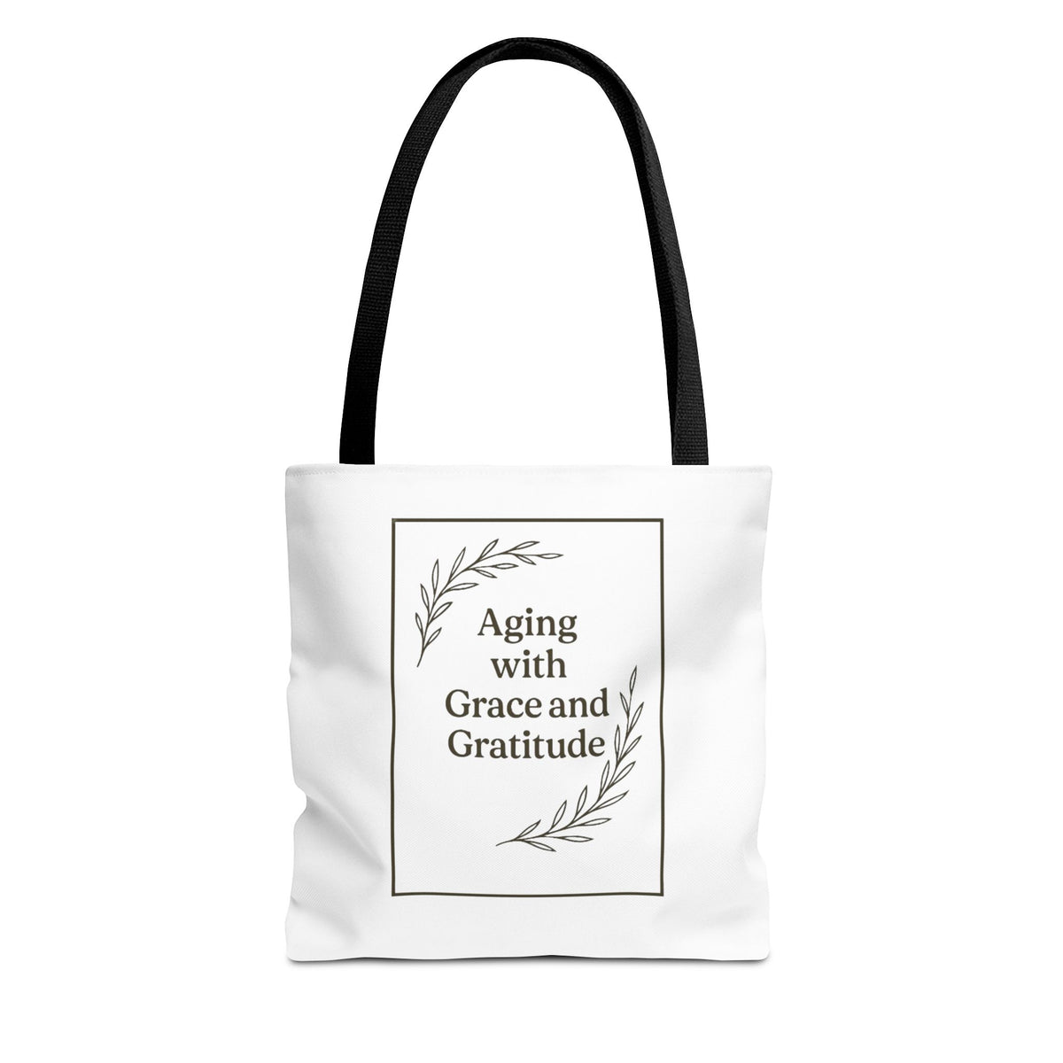 Elegant Gratitude Tote Bag | Aging with Grace, Reusable Shopping Bag, Gift for Moms, Positive Affirmation Bag, Everyday Use
