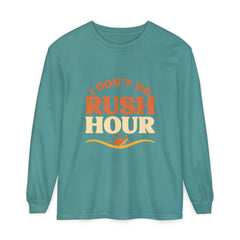 Elderly Unisex Long Sleeve T-Shirt - 'I Don't Do Rush Hour' Casual Wear