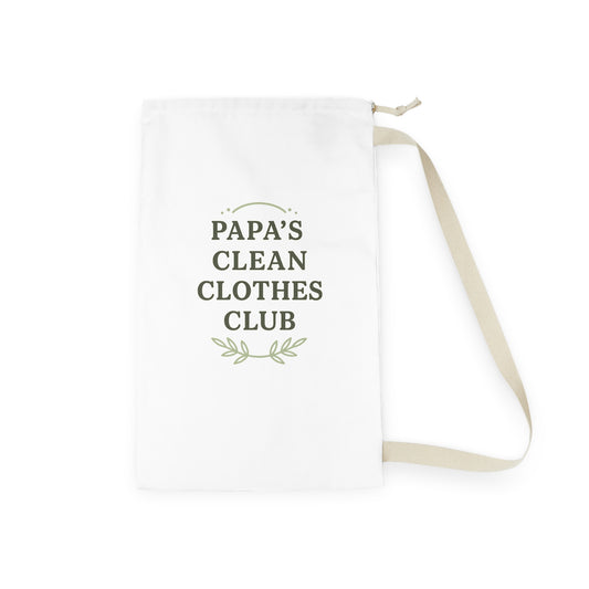 Papa's Clean Clothes Club Laundry Bag, Laundry Storage, Fun Laundry Tote, Home Organization, Father's Day Gift