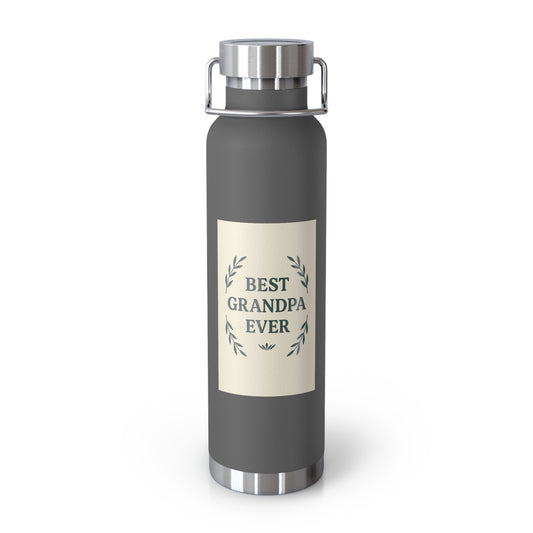 Best Grandpa Ever Insulated Vacuum Bottle, Perfect Gift for Grandparents, Travel Mug, Hydration Flask, Eco-Friendly Water Bottle
