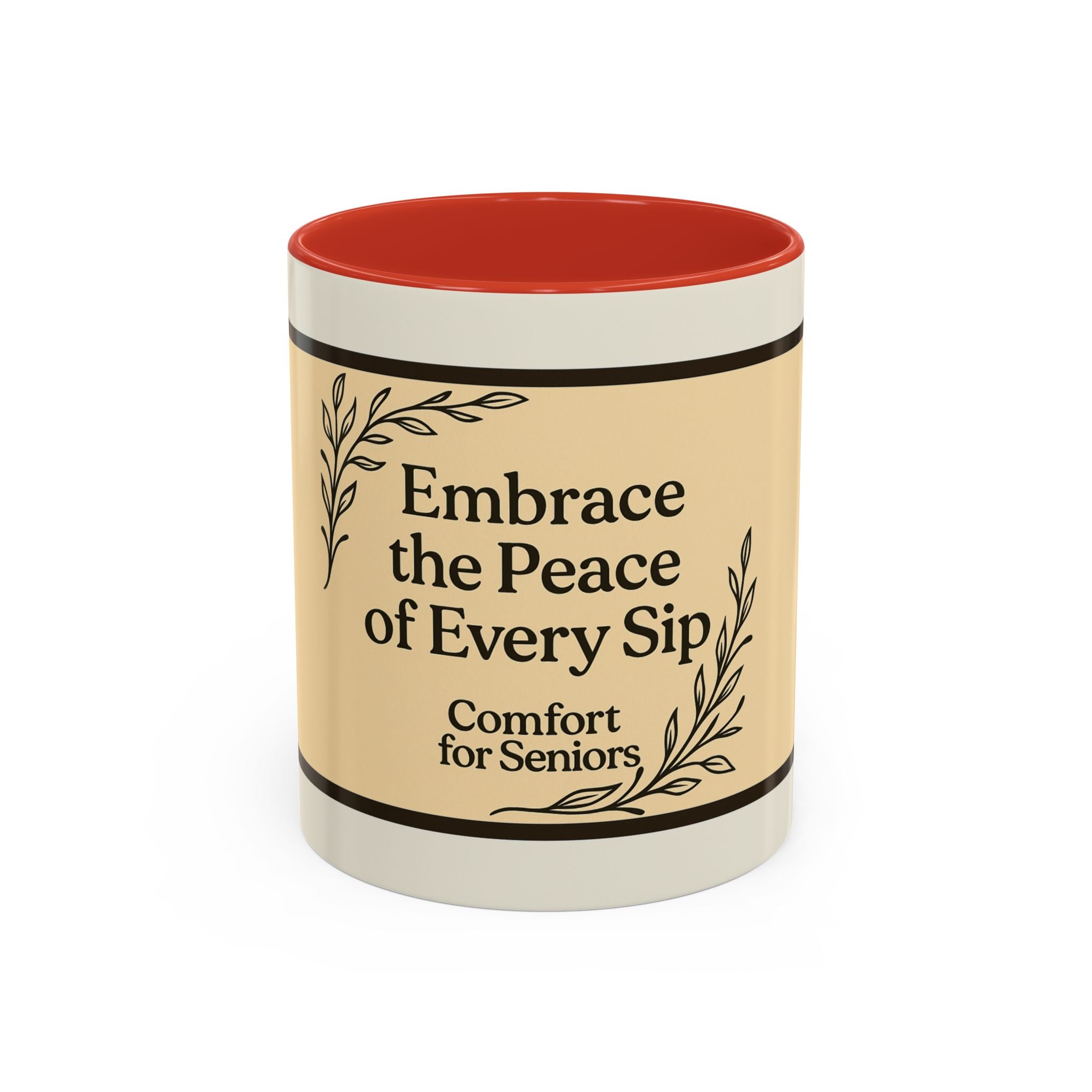 Comforting Accent Coffee Mug - Embrace Peace, Perfect Gift for Seniors, Home Decor, Relaxation, Tea Lover's Essential