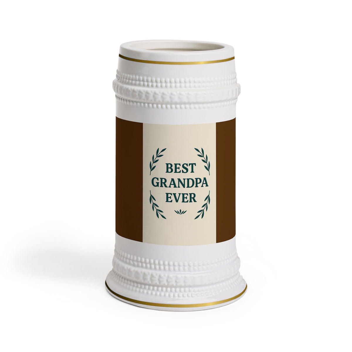 Best Grandpa Ever Beer Stein Mug, Personalized Gift for Dad, Father's Day or Birthday Celebration, Unique Grandpa Gift