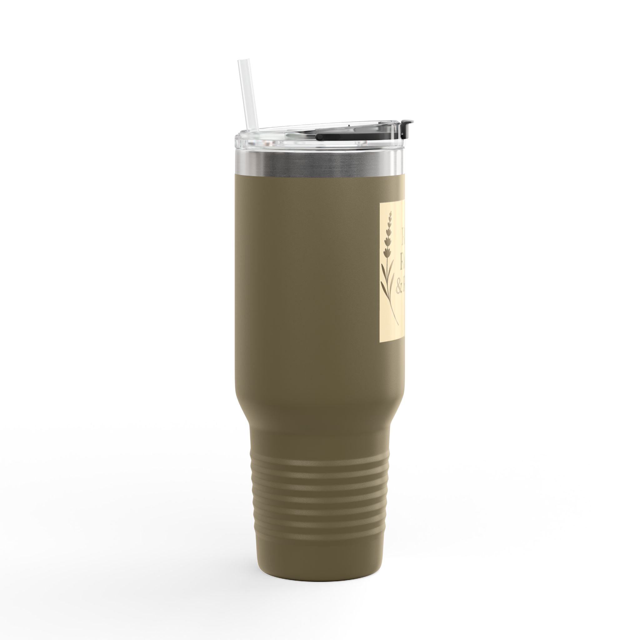 Rest, Relax & Renew Insulated Travel Mug, 40oz - Motivational Drinkware, Perfect for Gifts, Outdoor Adventures, Self-Care & Relaxation
