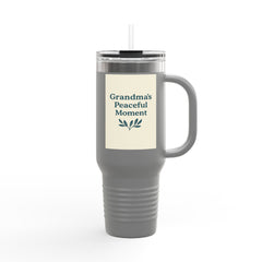 Grandma's Peaceful Moment Insulated Travel Mug | 40oz for Coffee Lovers, Eco-Friendly, Personalized Gift, Perfect for Holidays, Travel