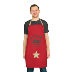 Retired Chef Apron - AOP with 5-Color Straps, Gift for Cooking Enthusiasts, Fun Kitchen Accessory, Perfect for Retirement Parties