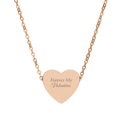Heart Necklace — Engraved Heart Pendant Necklace I Valentine's Day Special for Her