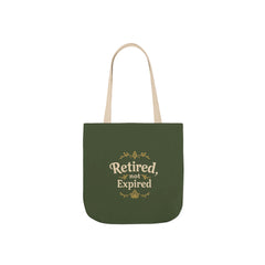 “Retired, Not Expired” – Vibrant Canvas Tote Bag for Stylish Women Over 50