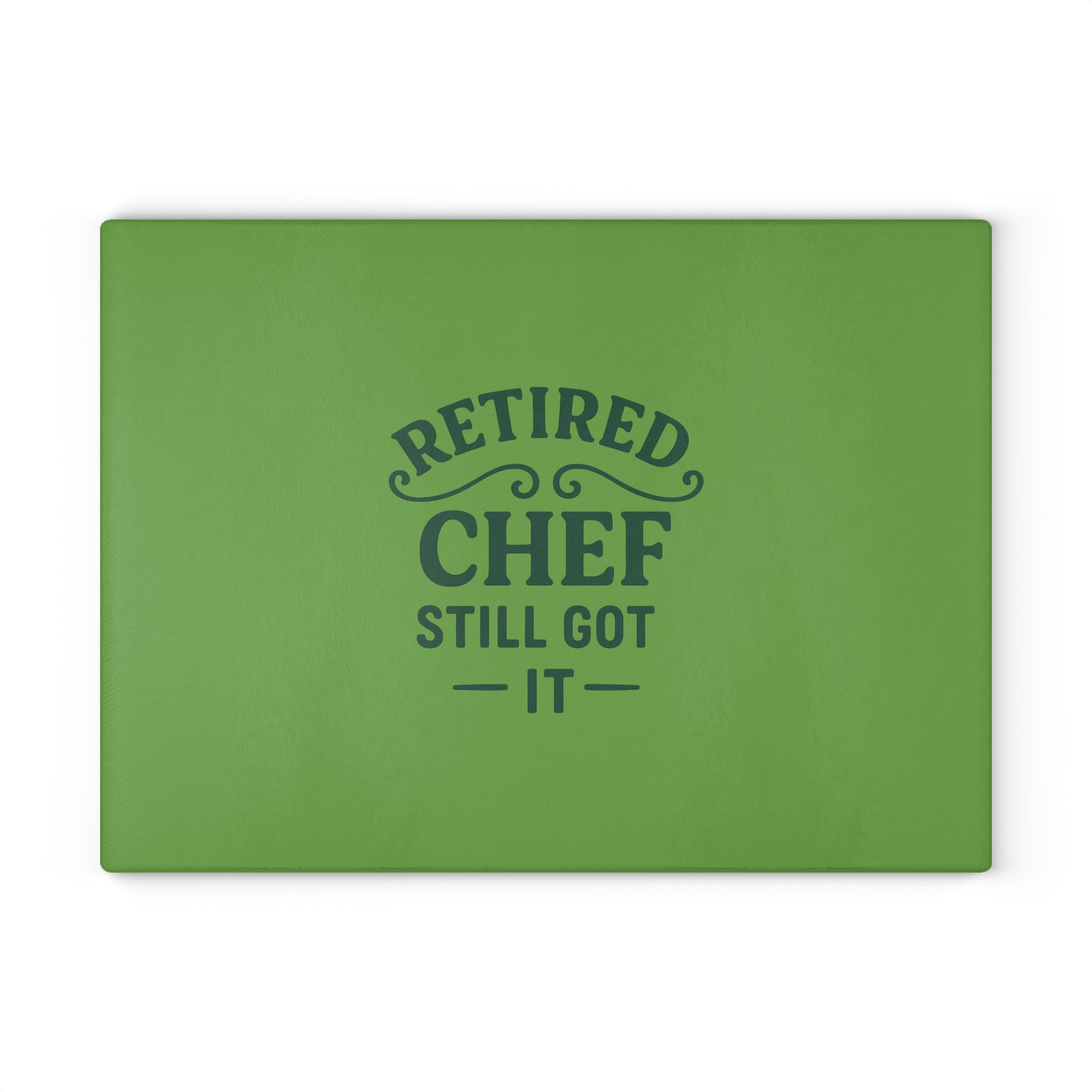 Retired Chef Glass Cutting Board | Unique Kitchen Gift, Culinary Decor, Chef Appreciation, Housewarming Present, Cooking Essential