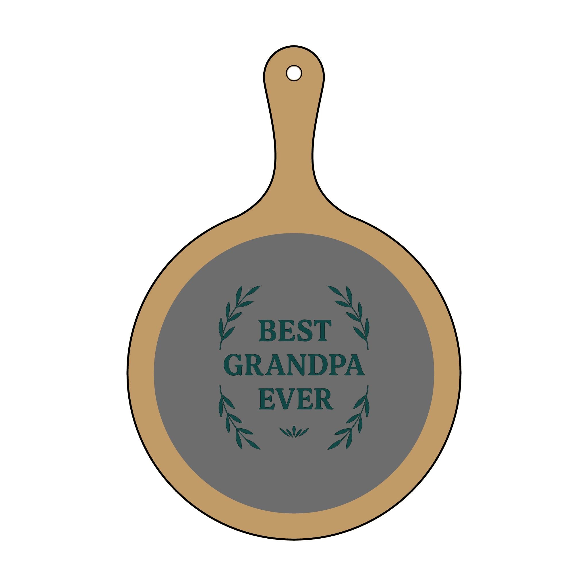 Engraved Charcuterie Board - Best Grandpa Ever Gift, Personalized Cutting Board, Grandfather Present, Custom Serving Platter, Family