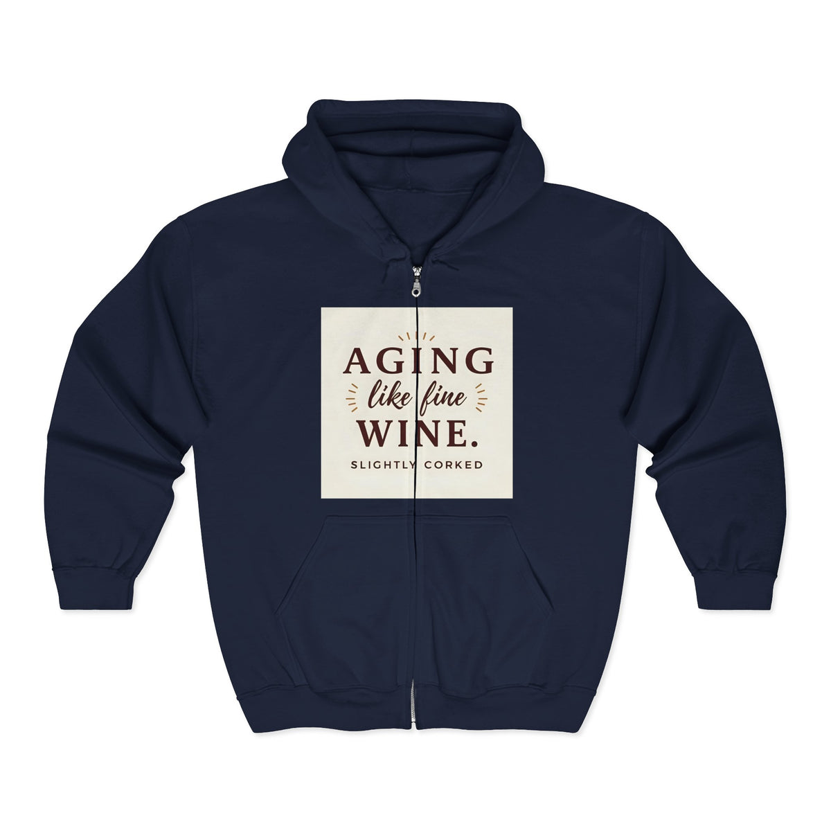 Aging Like Fine Wine Hoodie - Unisex Hooded Sweatshirt for Seniors