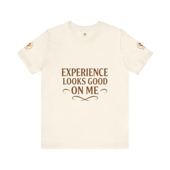 Senior Unisex Tee - 'Experience Looks Good' Cotton Short Sleeve