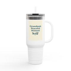 Grandma's Peaceful Moment Insulated Travel Mug | 40oz for Coffee Lovers, Eco-Friendly, Personalized Gift, Perfect for Holidays, Travel