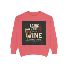 Golden Style Sweatshirt – “Aging Like Fine Wine (Slightly Soaked)