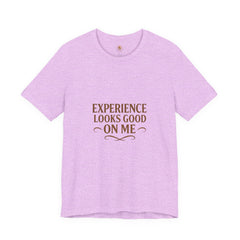 Senior Unisex Tee - 'Experience Looks Good' Cotton Short Sleeve