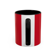 Valentine "Will You Be My Valentine?" Accent Coffee Mug — Red & Black Romantic Gift (11/15oz)