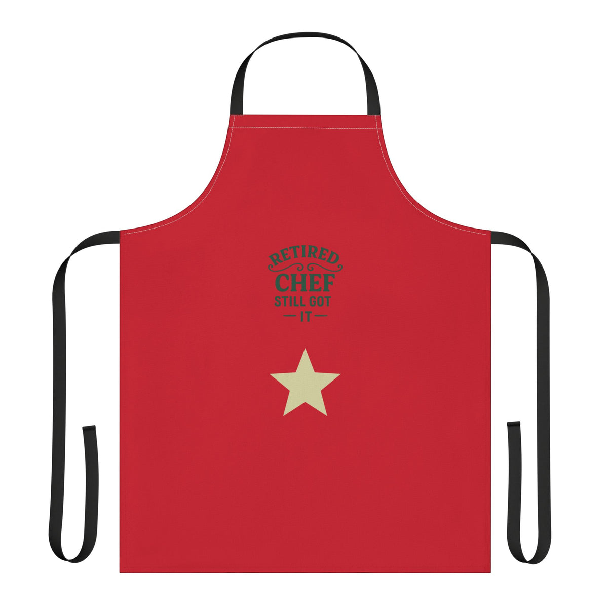 Retired Chef Apron - AOP with 5-Color Straps, Gift for Cooking Enthusiasts, Fun Kitchen Accessory, Perfect for Retirement Parties
