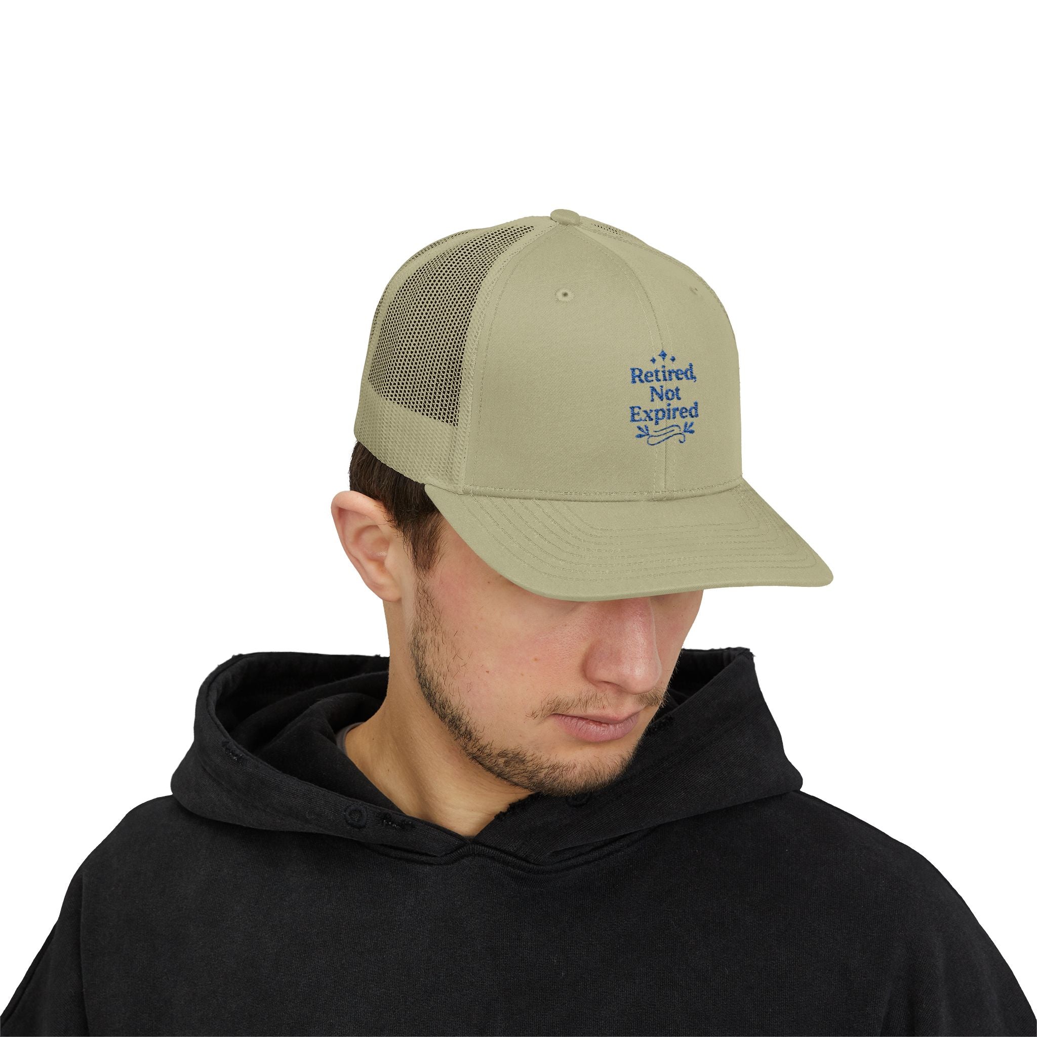 Retired Not Expired Snapback Trucker Cap | Perfect Gift for Retirees, Casual Wear, Outdoor Adventures, Father's Day, Birthday