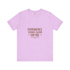 Senior Unisex Tee - 'Experience Looks Good' Cotton Short Sleeve