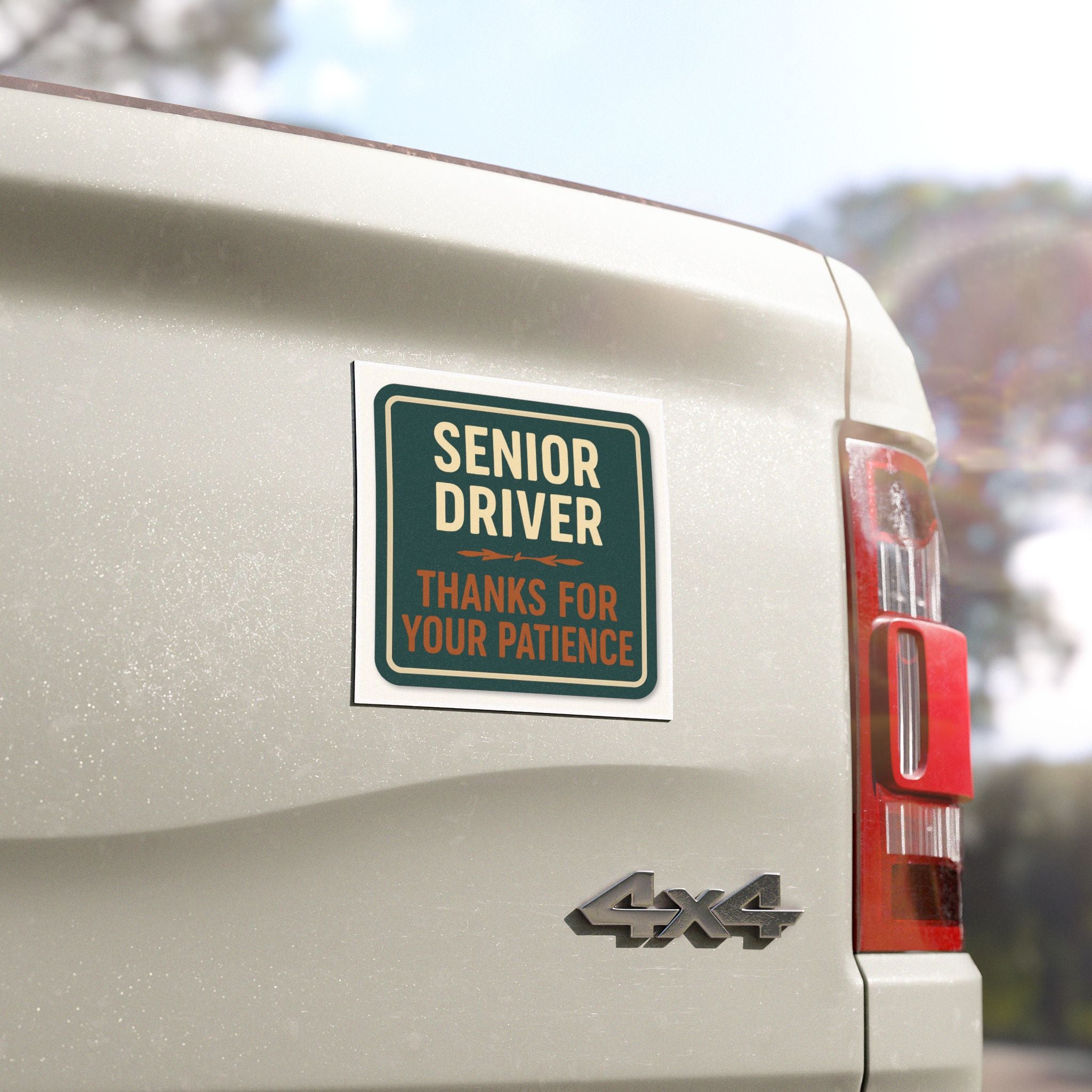 Senior Driver Car Magnet - Driving Safety Reminder, Gift for Older Drivers, Car Accessories