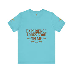 Senior Unisex Tee - 'Experience Looks Good' Cotton Short Sleeve