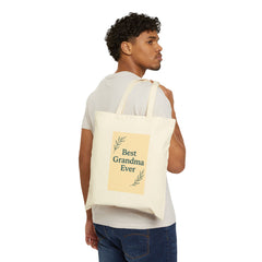Best Grandma Ever Cotton Tote Bag | Gift for Grandmother | Eco-Friendly Shopping Bag | Reusable Tote for Her | Mother s Day Gift
