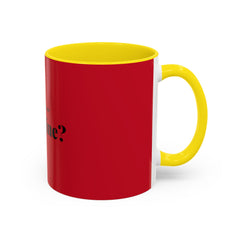 Valentine "Will You Be My Valentine?" Accent Coffee Mug — Red & Black Romantic Gift (11/15oz)