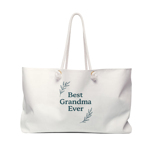 Best Grandma Ever Weekender Bag, Perfect for Travel, Gifts for Grandma, Mother's Day, Tote Bag, Beach Bag, Canvas Bag