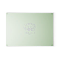 Retired Chef Glass Cutting Board | Unique Kitchen Gift, Culinary Decor, Chef Appreciation, Housewarming Present, Cooking Essential