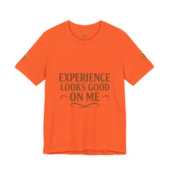 Senior Unisex Tee - 'Experience Looks Good' Cotton Short Sleeve