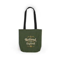 “Retired, Not Expired” – Vibrant Canvas Tote Bag for Stylish Women Over 50