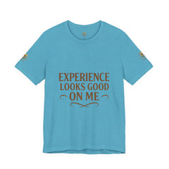 Senior Unisex Tee - 'Experience Looks Good' Cotton Short Sleeve