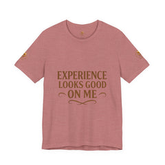 Senior Unisex Tee - 'Experience Looks Good' Cotton Short Sleeve