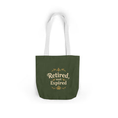 “Retired, Not Expired” – Vibrant Canvas Tote Bag for Stylish Women Over 50