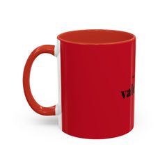 Valentine "Will You Be My Valentine?" Accent Coffee Mug — Red & Black Romantic Gift (11/15oz)