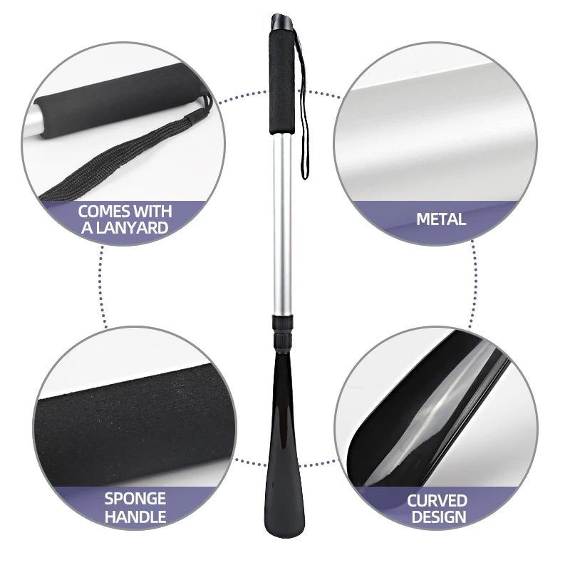 Adjustable Long Shoe Horn (55–80cm) – Easy Reach for Seniors & Limited Mobility